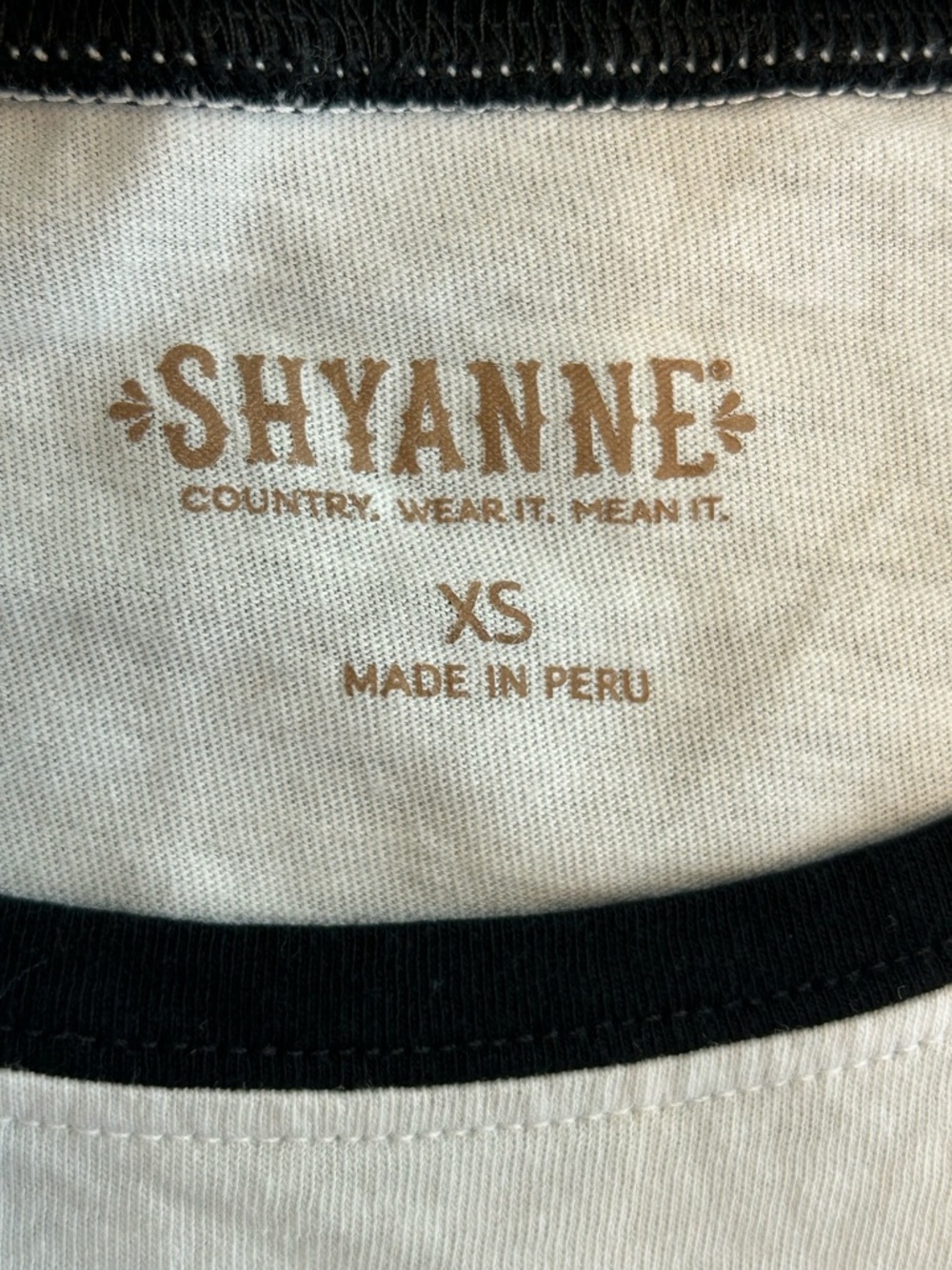 Shyanne XS Coast Cowgirl Rodeo Y’all Raglan bell sleeve Baby Tee country concert - Picture 12 of 12